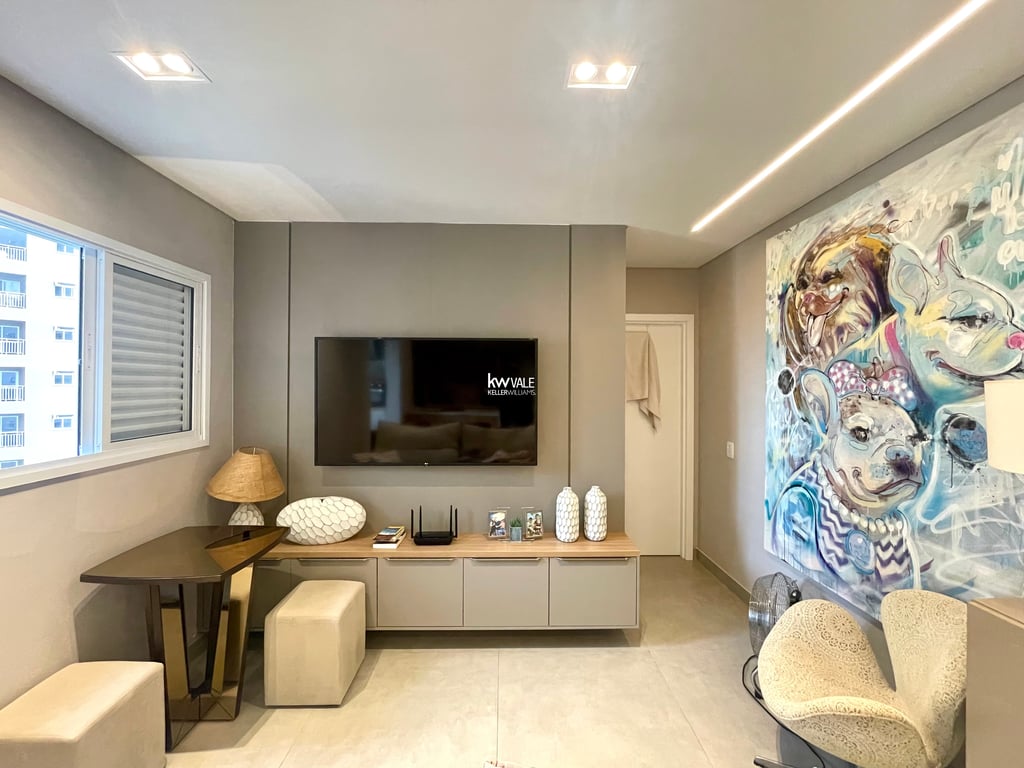 Lindo apartamento MOBILIADO de 1 quarto no Alvoradas Arboville -  Condomínio clube - imagem 1